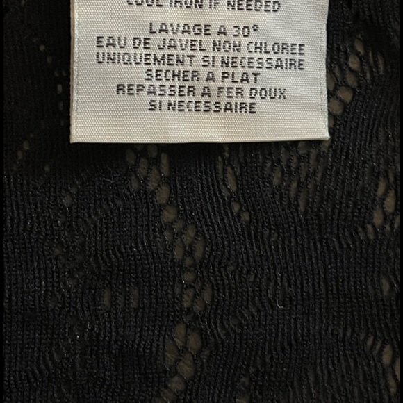 Ralph Lauren Denim & Supply Black V Neck top, Lace Sleeves & Back - Picture 5 of 5